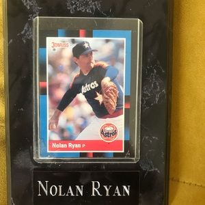 Nolan Ryan Houston Astros Card Plaque